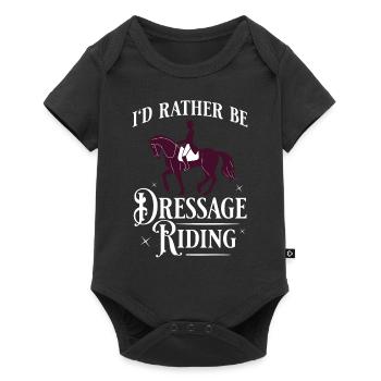 Dressage Équitation Équitation Dressage - Body à manches courtes Premium Bébé - noir - Devant
