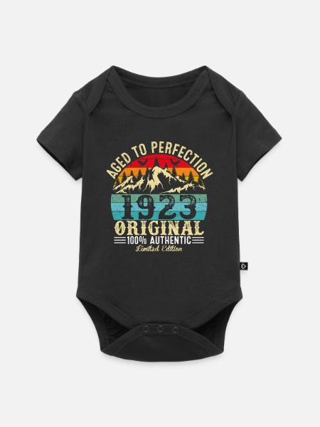 Perfekt gealtert 1923 Original - Baby Premium Kurzarmbody - Schwarz
