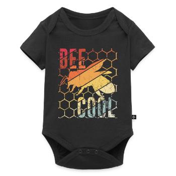Bee Cool Bienen Imker Nachhaltigkeit Klimaschutz G - Baby Premium Kurzarmbody - Schwarz - Vorne