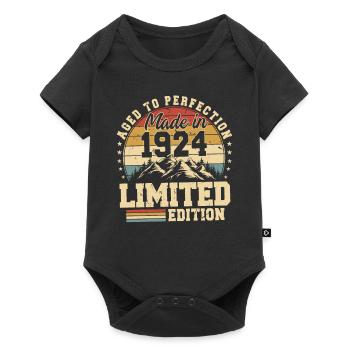 Aged to perfection made in 1924 - Baby Premium short-sleeve bodysuit - black - Front