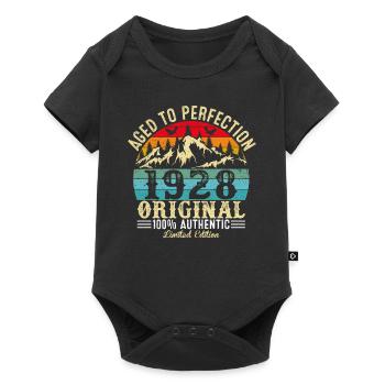 Perfekt gealtert 1928 Original - Baby Premium Kurzarmbody - Schwarz - Vorne