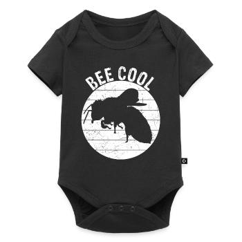 Bee Cool Bienen Imker Nachhaltigkeit Klimaschutz U - Baby Premium Kurzarmbody - Schwarz - Vorne