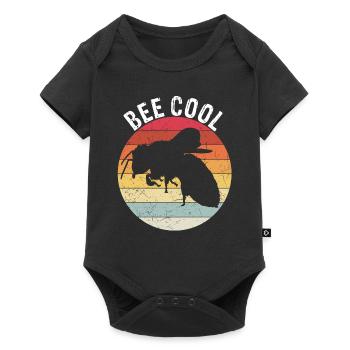 Bee Cool Bienen Imker Nachhaltigkeit Klimaschutz G - Baby Premium Kurzarmbody - Schwarz - Vorne