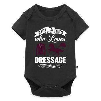 Dressage Riding Horse Training Dressage - Baby Premium short-sleeve bodysuit - black - Front