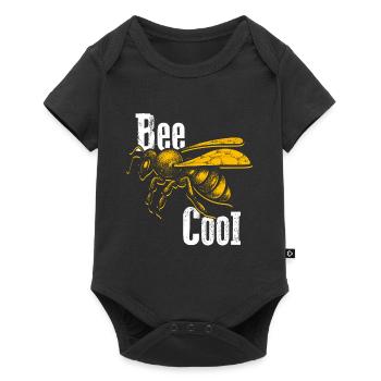 Bee Cool Bienen Imker Nachhaltigkeit Klimaschutz G - Baby Premium Kurzarmbody - Schwarz - Vorne