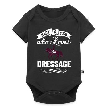 Dressage Riding Horse Training Dressage - Baby Premium short-sleeve bodysuit - black - Front