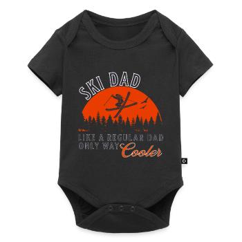 Ski Papa Drôle Mignon Hiver Ski - Body à manches courtes Premium Bébé - noir - Devant