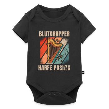 Harfe Orchester Harfenspieler Harfen Musiker - Baby Premium Kurzarmbody - Schwarz - Vorne