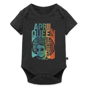 Mois de la naissance de la reine d'avril Célébrez la foi noire - Body à manches courtes Premium Bébé - noir - Devant