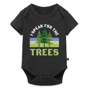 I Speak For The Trees Tree Protection - Baby Premium short-sleeve bodysuit - black - Front