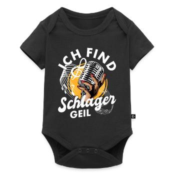 Volksmusik Party Dorffest Ouftit Deutsche Schlager - Baby Premium Kurzarmbody - Schwarz - Vorne