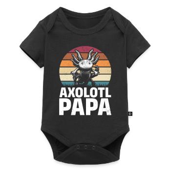 Axolotl Papa Kawaii Axolotl Lover Funny Axolotl - Baby Premium short-sleeve bodysuit - black - Front