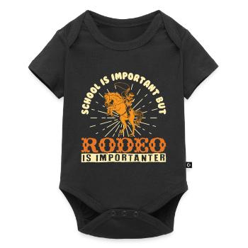 Rodeo Rider, Western Ranch Cowboy Adventure - Body à manches courtes Premium Bébé - noir - Devant