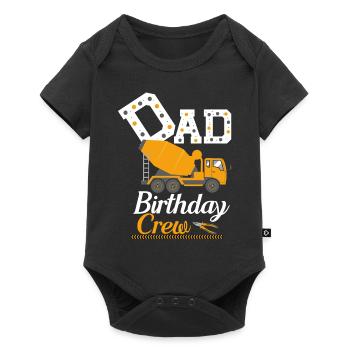 Papa Birthday Crew Construction Theme - Baby Premium short-sleeve bodysuit - black - Front