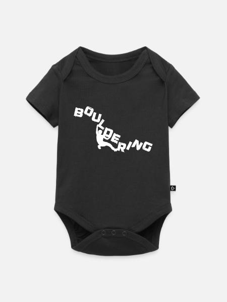 Bouldern, Klettern Freiklettern Kletterhalle - Baby Premium Kurzarmbody - Schwarz