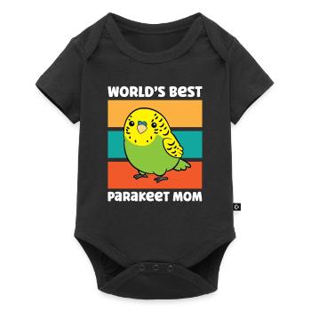 Perruche Perruche Oiseau Mama Worlds Best - Body à manches courtes Premium Bébé - noir - Devant