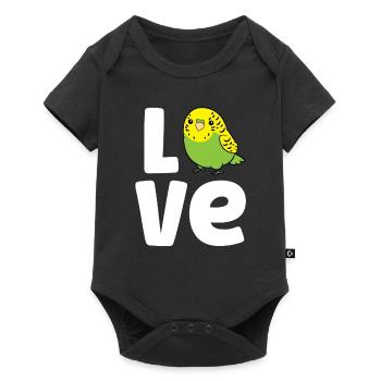 Budgie Bird Love Cute Budgerigar Parakeet Bird - Baby Premium short-sleeve bodysuit - black - Front