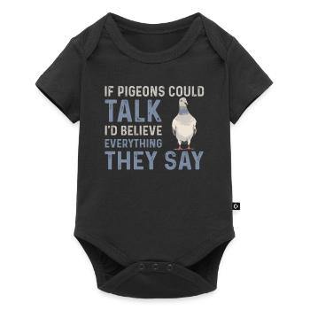 Pigeon lover saying - Baby Premium short-sleeve bodysuit - black - Front