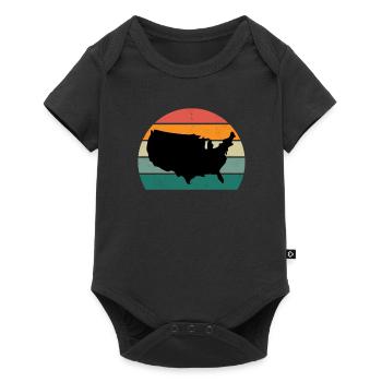 United States American American USA - Baby Premium short-sleeve bodysuit - black - Front