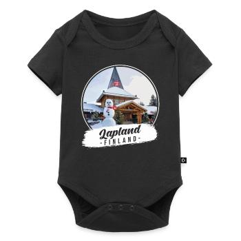 Laponie Finlande Souvenir - Body à manches courtes Premium Bébé - noir - Devant