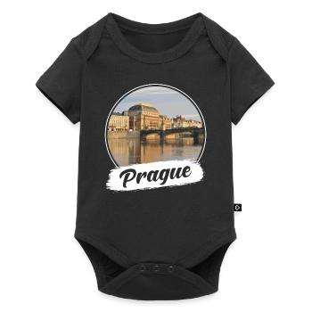 Prague Souvenir - Body à manches courtes Premium Bébé - noir - Devant