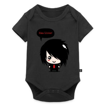 EMO Lives | Boys Emo clothes | Emocore | Emo Music - Baby Premium short-sleeve bodysuit - black - Front