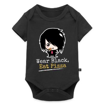 Wear Black Eat Pizza | Boys Emo clothes | Emocores - Baby Premium short-sleeve bodysuit - black - Front
