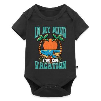In Meinem Kopf Bin Ich Im Urlaub - Baby Premium Kurzarmbody - Schwarz - Vorne