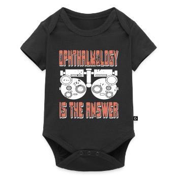Ophthalmology Is The Answer Cool Retro T-Shirt - Baby Premium short-sleeve bodysuit - black - Front