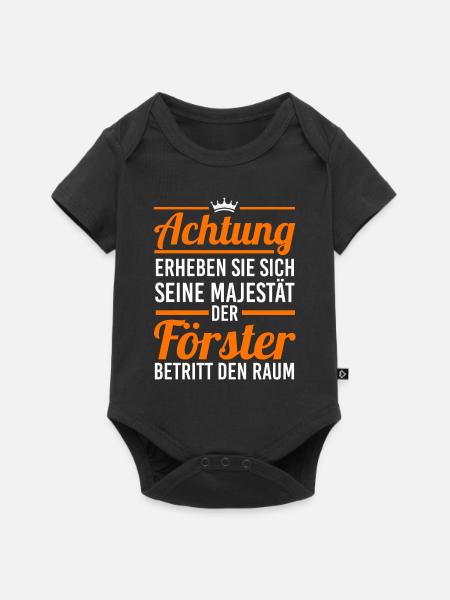 Waldarbeiter Holzfäller Waldarbeit Förster - Baby Premium Kurzarmbody - Schwarz