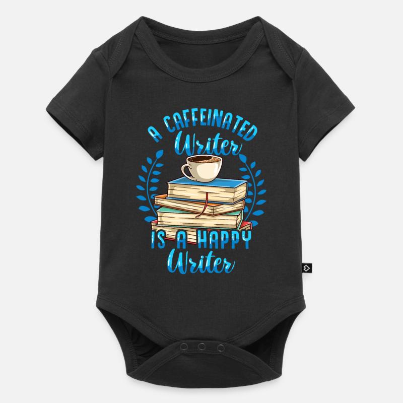 A Caffeinated Writer Coffee - Baby Premium short-sleeve bodysuit - black