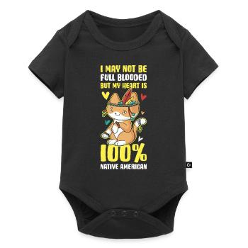100% Native American Native American Gift - Baby Premium short-sleeve bodysuit - black - Front