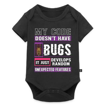 Développeur Mon code n’a pas de bugs Codage amusant - Body à manches courtes Premium Bébé - noir - Devant