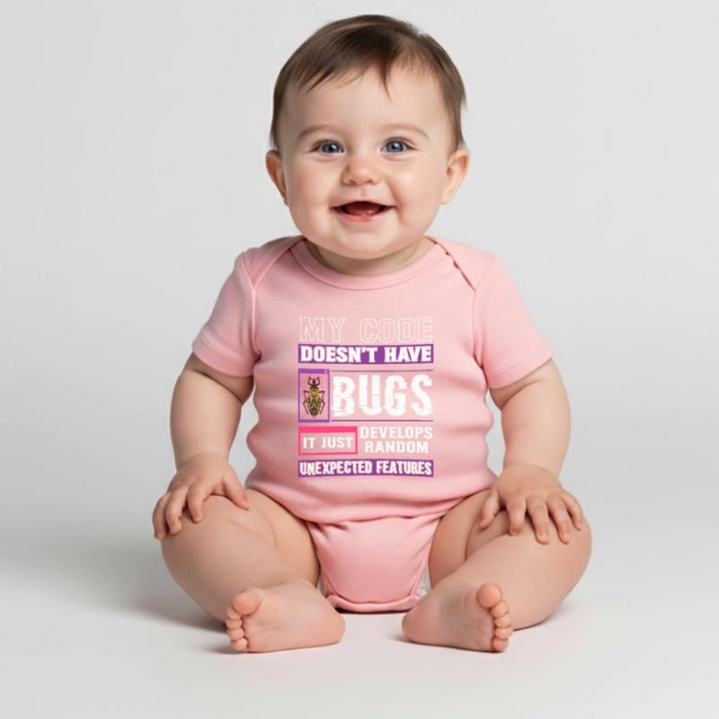 Developer My Code Hat Keine Bugs Funny Coding Baby Premium Kurzarmbody