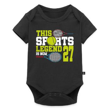 Diese Sportlegende Ist Jetzt 27, Tennis 27. - Baby Premium Kurzarmbody - Schwarz - Vorne