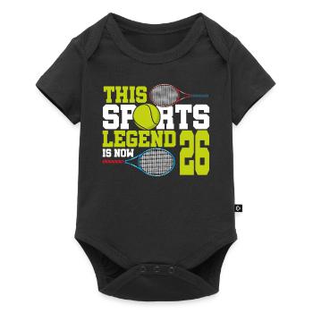 Cette légende du sport a maintenant 26 ans, le tennis 26. - Body à manches courtes Premium Bébé - noir - Devant