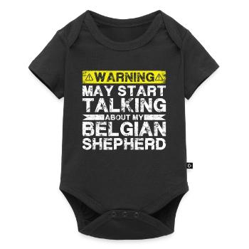 Speaking of belgian Shepherd - Baby Premium short-sleeve bodysuit - black - Front