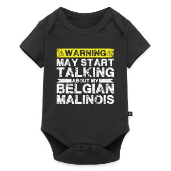 Talk about Belgian Malinois - Baby Premium short-sleeve bodysuit - black - Front