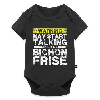 Parlez de Bichon Frise - Body à manches courtes Premium Bébé - noir - Devant