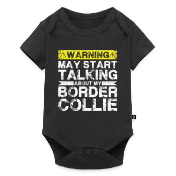 Speaking of Border Collie - Baby Premium short-sleeve bodysuit - black - Front