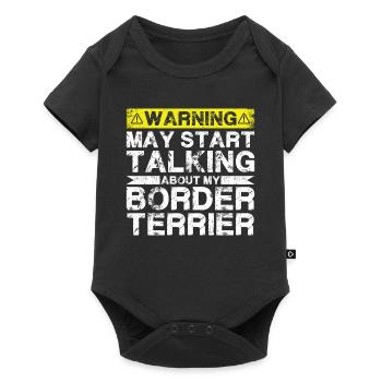 En parlant de Border Terriers - Body à manches courtes Premium Bébé - noir - Devant