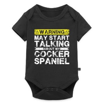 En parlant d’épagneul cocker - Body à manches courtes Premium Bébé - noir - Devant