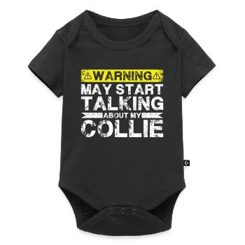Apropos Collie - Baby Premium Kurzarmbody - Schwarz - Vorne