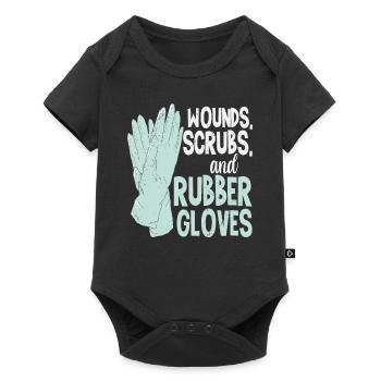 Wounds, Scrubs, And Rubber Gloves Doctors Vintage - Baby Premium short-sleeve bodysuit - black - Front