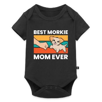 Meilleur Morkie Mom Ever Pet - Body à manches courtes Premium Bébé - noir - Devant