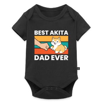 Best Akita Dad Ever Pet Akita Dog - Baby Premium short-sleeve bodysuit - black - Front
