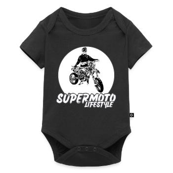 Supermoto / Supermotard / Supermoto Wheelie Biker - Baby Premium short-sleeve bodysuit - black - Front