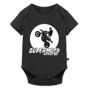 Supermoto / Supermotard / Supermoto Wheelie Biker - Baby Premium short-sleeve bodysuit - black - Front