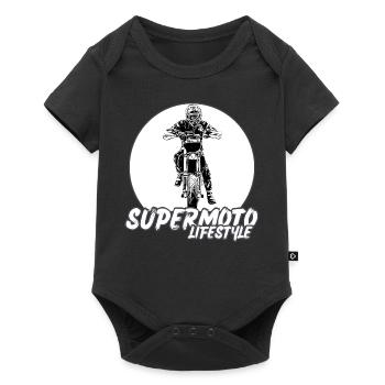 Supermoto / Supermotard / Supermoto Wheelie Biker - Baby Premium short-sleeve bodysuit - black - Front