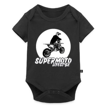 Supermoto / Supermotard / Supermoto Wheelie Biker - Baby Premium short-sleeve bodysuit - black - Front
